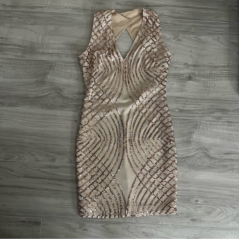 Nude homecoming dress